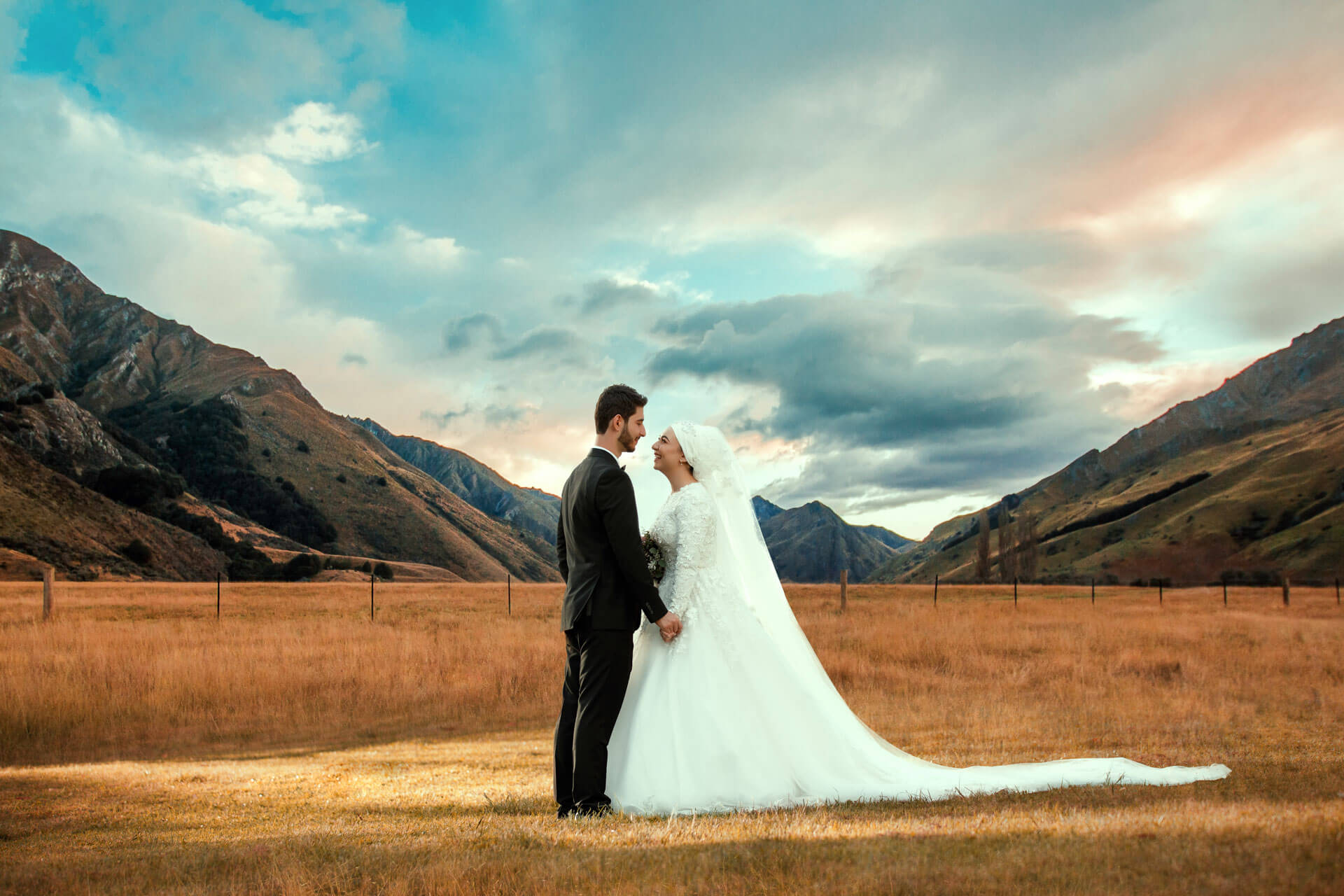 Artificial light wedding photography