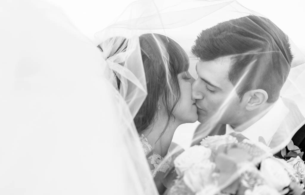 Low-light indoor wedding photography