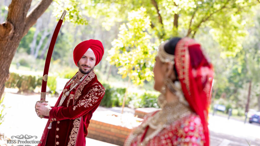 Royal Prince with funny wedding pose