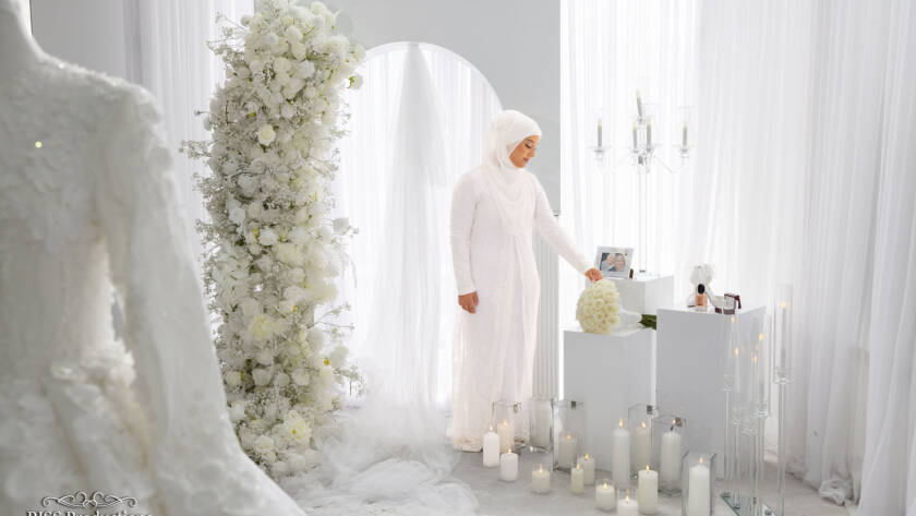 Lebanese henna bridal pose with traditional look