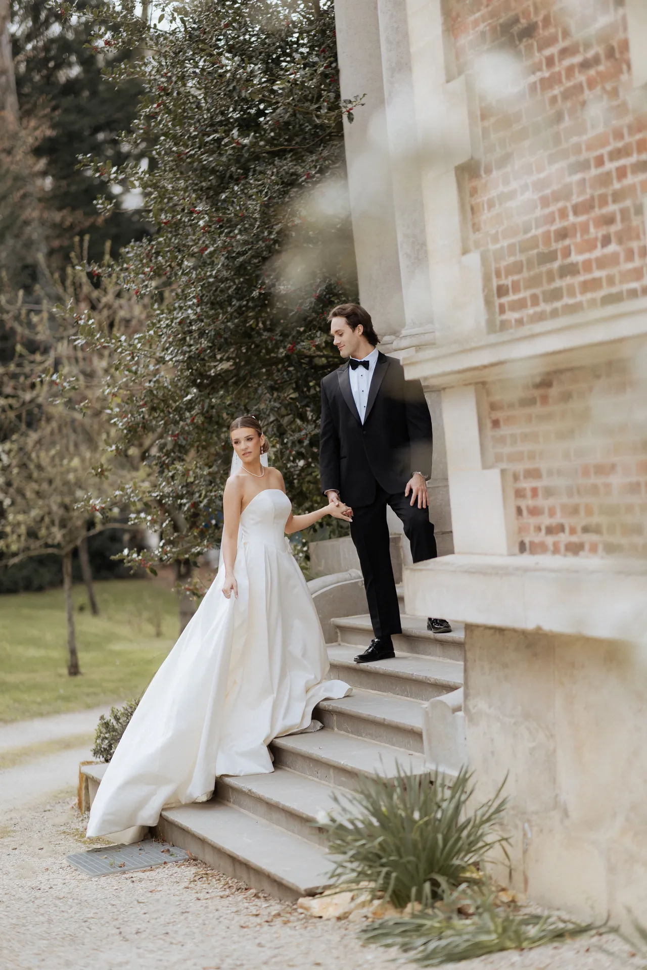 Garden wedding portrait