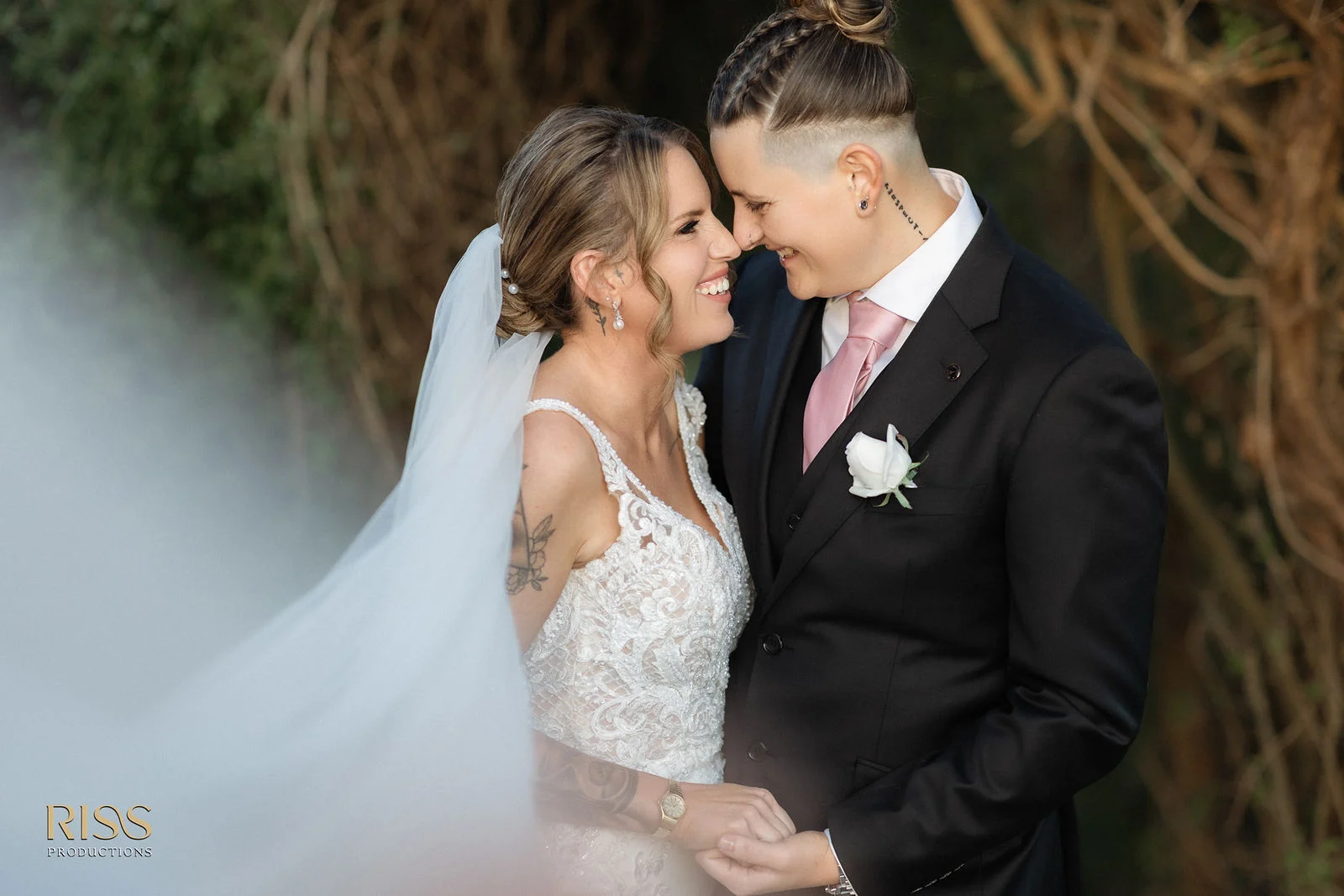 Austin and Jessica sharing a tender moment at Panorama House