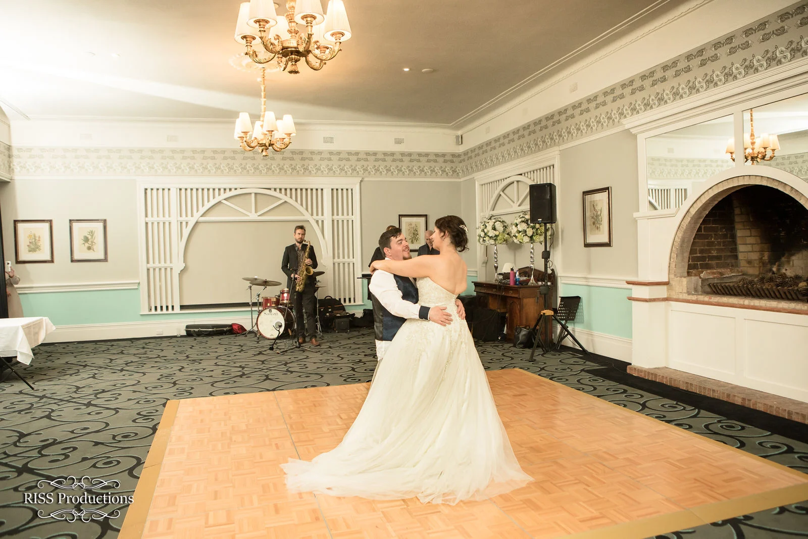 Dannielle and Christian first dance in the ballroom at The Hydro Majestic