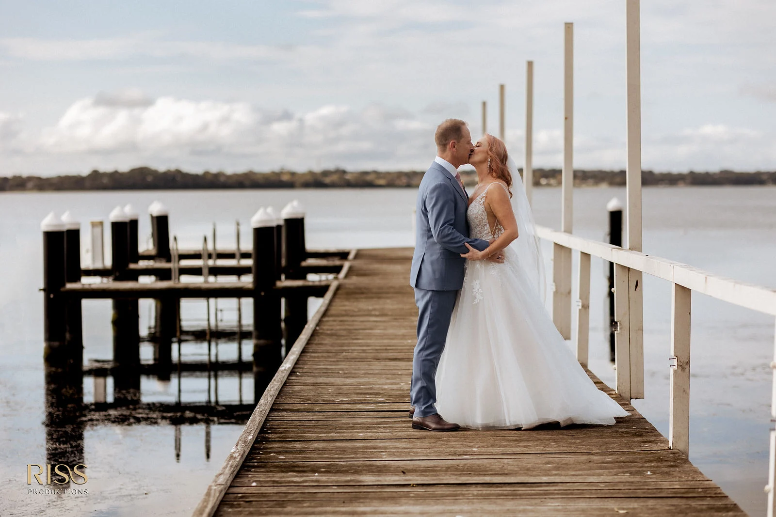 Jenny and Steve on a jetty at the Beachcomber Hotel, Toukley