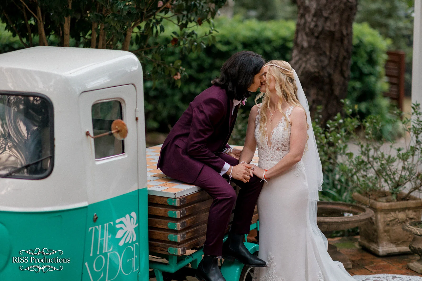 Tom and Zari with a vintage van at The Lodge Jamberoo