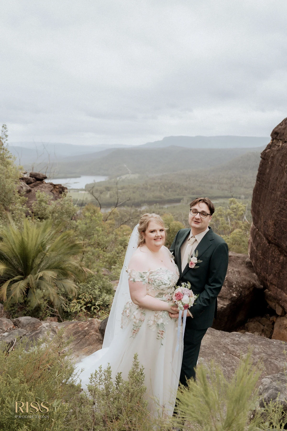 Tiffany and Trent at a lookout over Kangaroo Valley