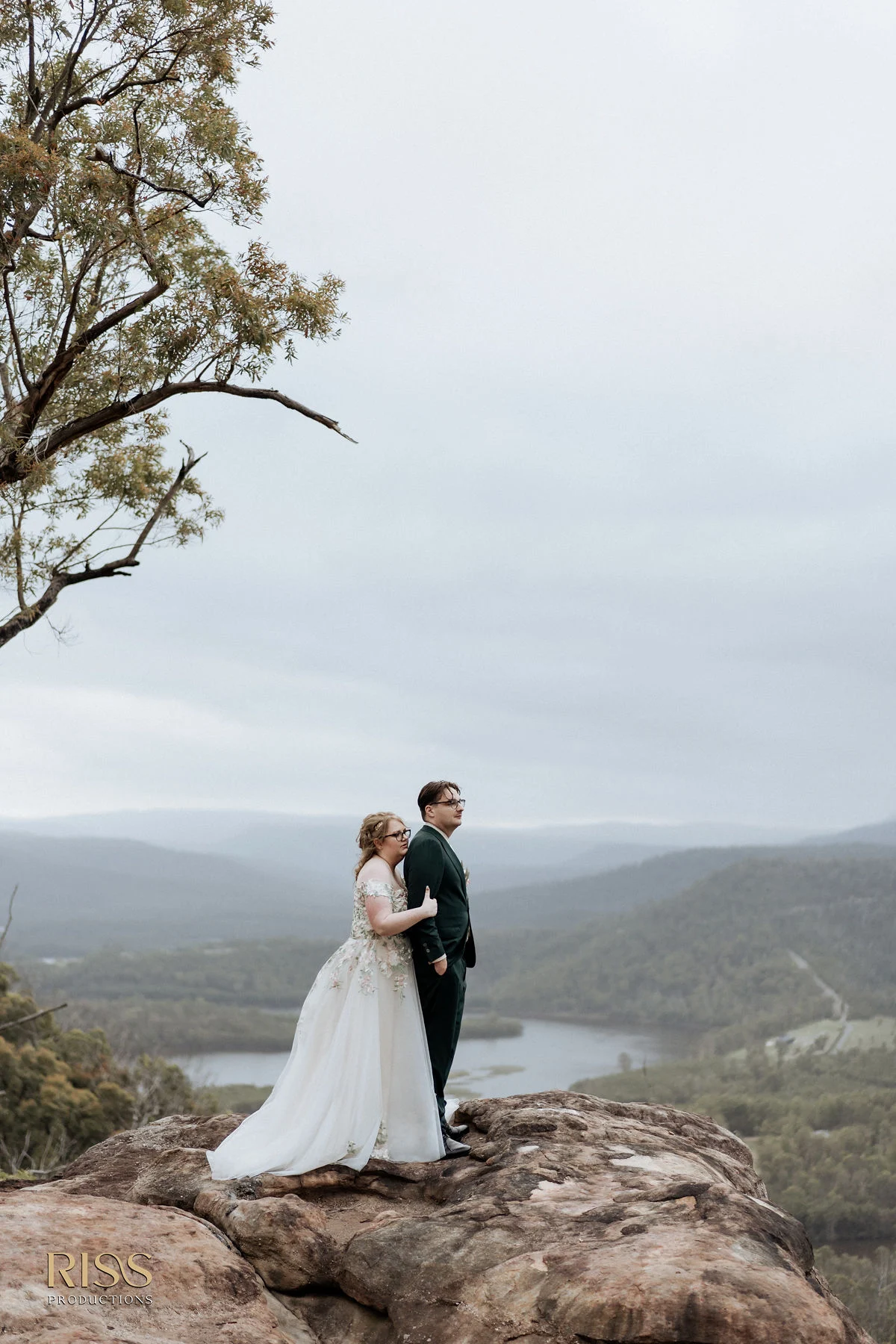 Tiffany and Trent on a clifftop overlooking Kangaroo Valley